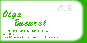 olga bucurel business card